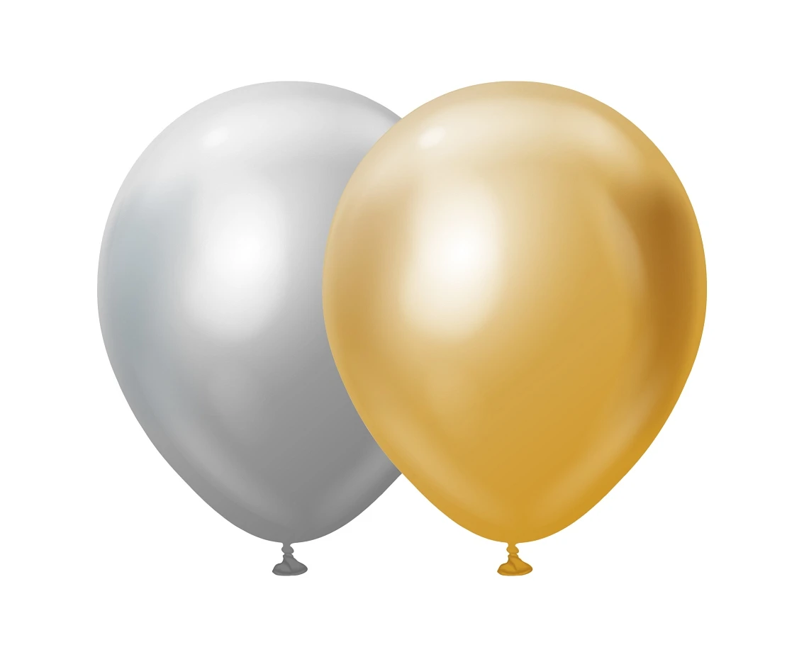 Balony B&C 12", platyna złote i srebrne, 50szt.