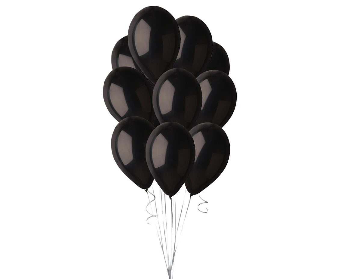 Balony Gemar 10", pastel premium czarne, 10szt.