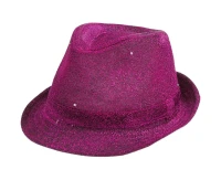 Kapelusz "Brokat", purpurowy