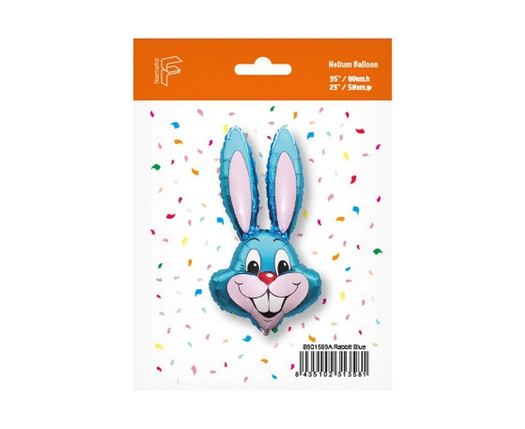Balon foliowy 24" FX - "Rabbit" (niebieski), pakowany