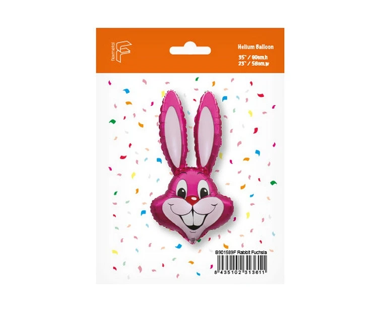 Balon foliowy 24" FX - "Rabbit" (różowy), pakowany