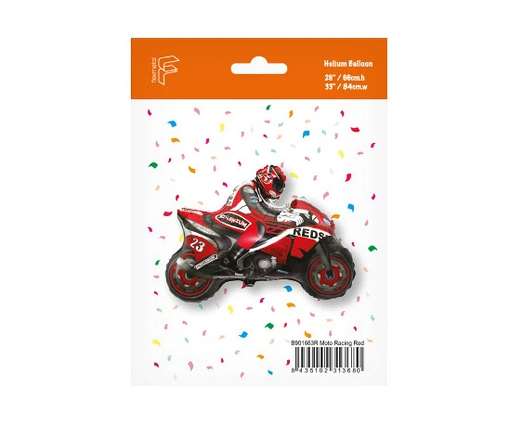 Balon foliowy 24" FX - "Motor" (czerwony), pakowany KK
