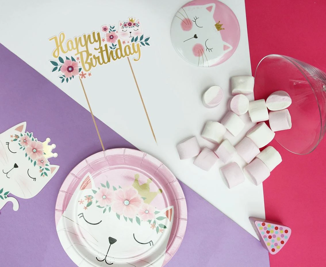 Dekoracja na tort Kotek, 26x10cm