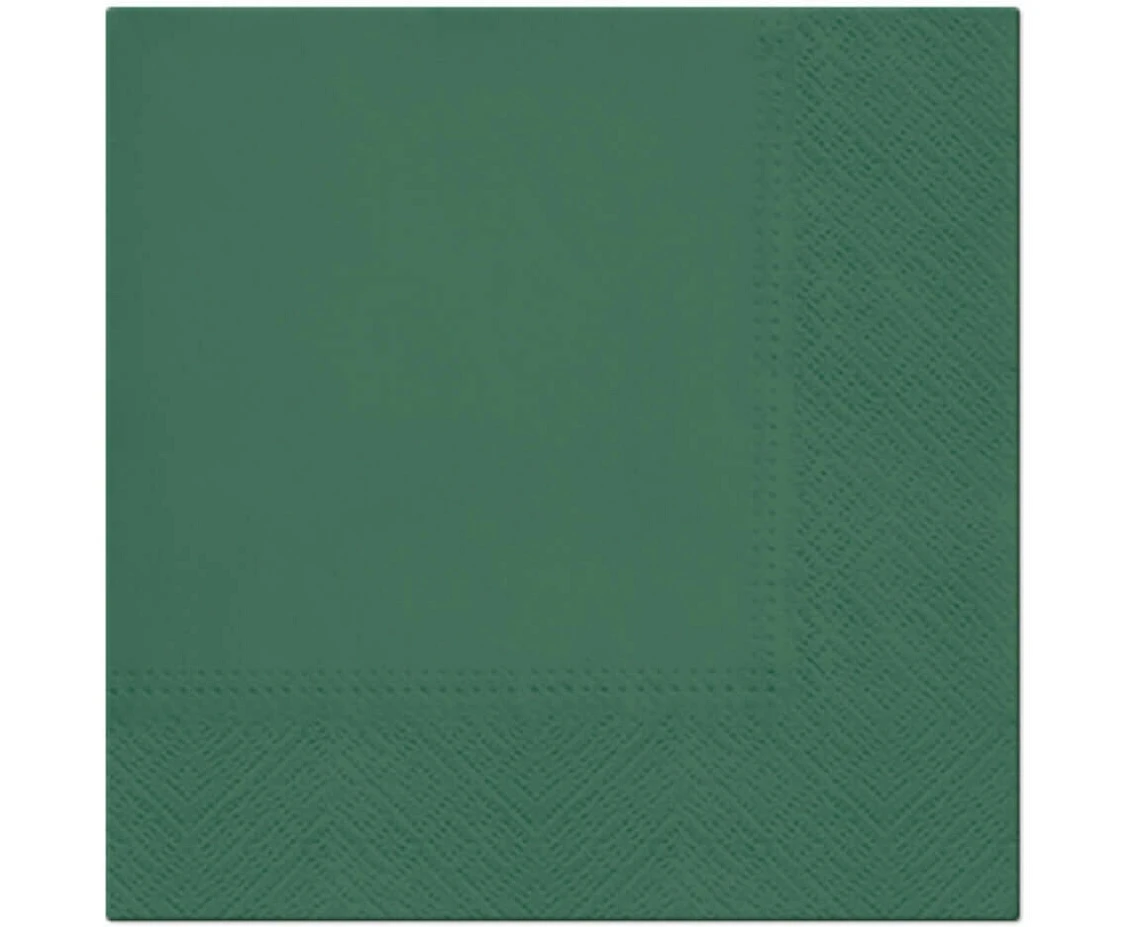 Serwetki gładkie jednokolorowe Holly Green, 33x33 cm / 20 szt.