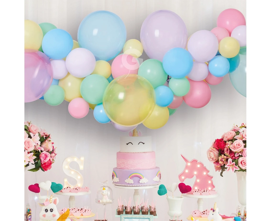 Girlanda balonowa DIY Pastelowa, 65 szt.