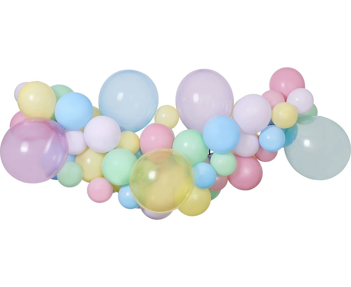 Girlanda balonowa DIY Pastelowa, 65 szt.
