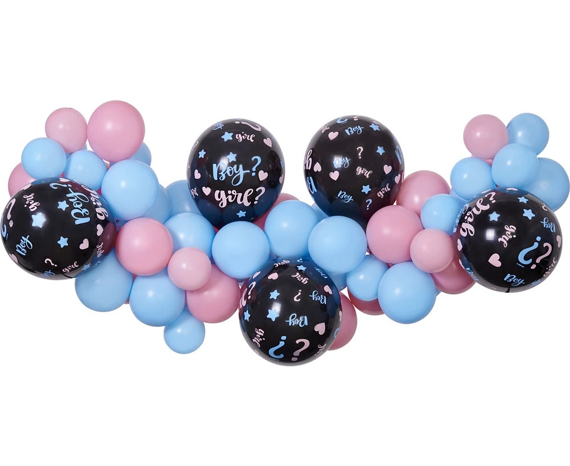 Girlanda balonowa DIY He or She, 65 szt.