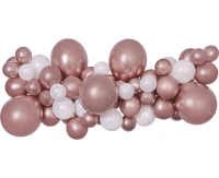 Girlanda balonowa DIY Różowo-złota, 65 szt.