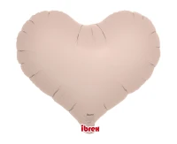 Balon Ibrex Hel, serce Jelly 14", Shell Pink, 5 szt.