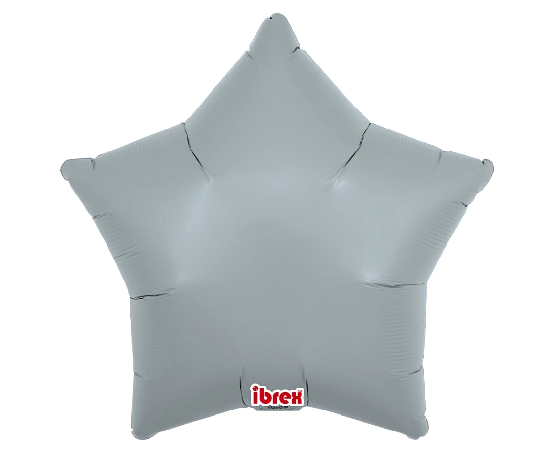 Balon Ibrex Hel, gwiazda 15", Blue Gray, 5 szt.