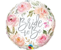 Balon foliowy 18" QL RND "Bride to be" akwarelowe róże KK