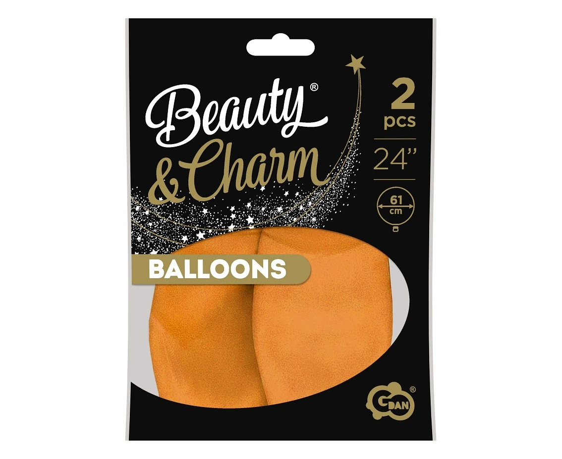 Balony B&C 24", pastel karmelowe, 2szt.
