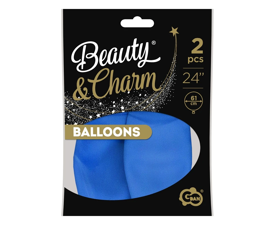 Balony B&C 24", pastel niebieskie, 2szt.
