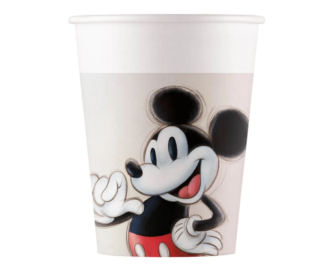 Kubeczki papierowe (WM) Disney 100 - Mickey & Minnie, 200ml, 8 szt. (SUP label) KK