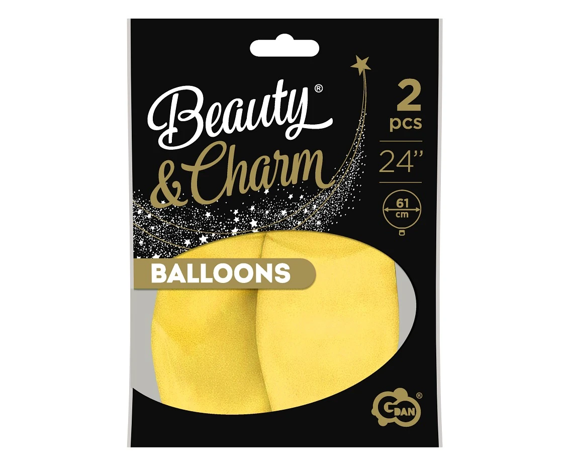 Balony B&C 24", pastel żółte, 2szt.