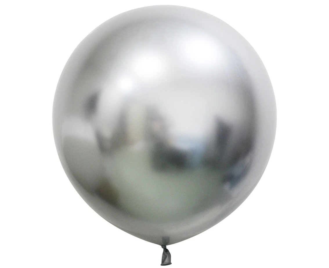 Balony B&C 24", platyna srebrne, 2szt.