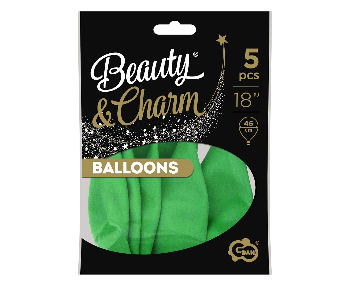 Balony B&C 18", pastel zielone, 5szt.