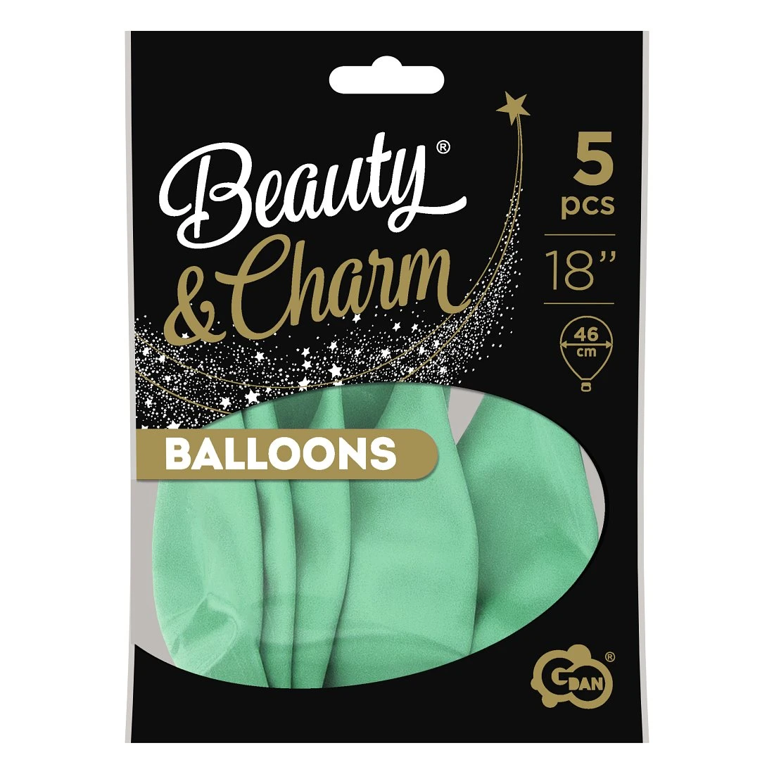Balony B&C 18", macaron zielone, 5szt.