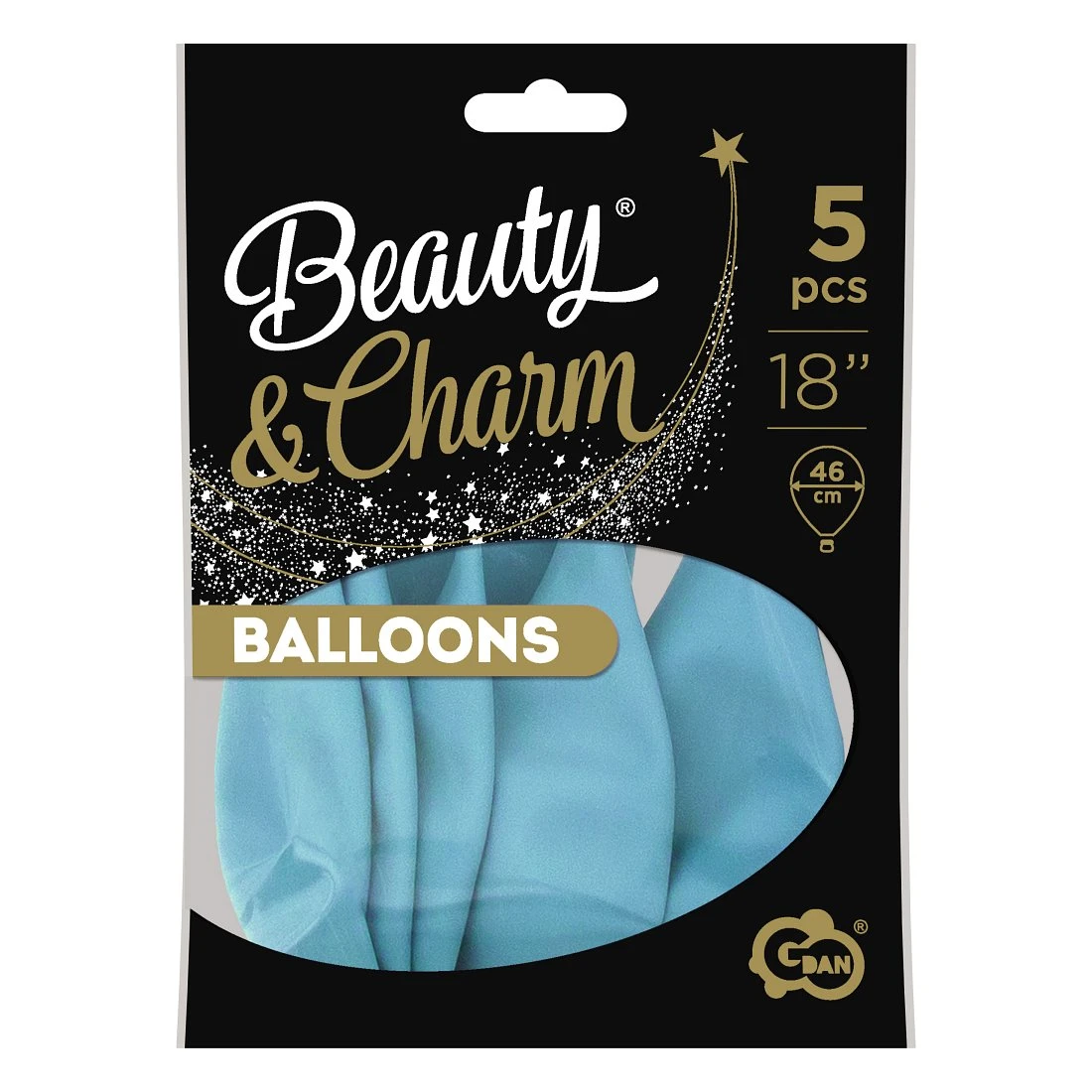 Balony B&C 18", macaron niebieskie, 5szt.