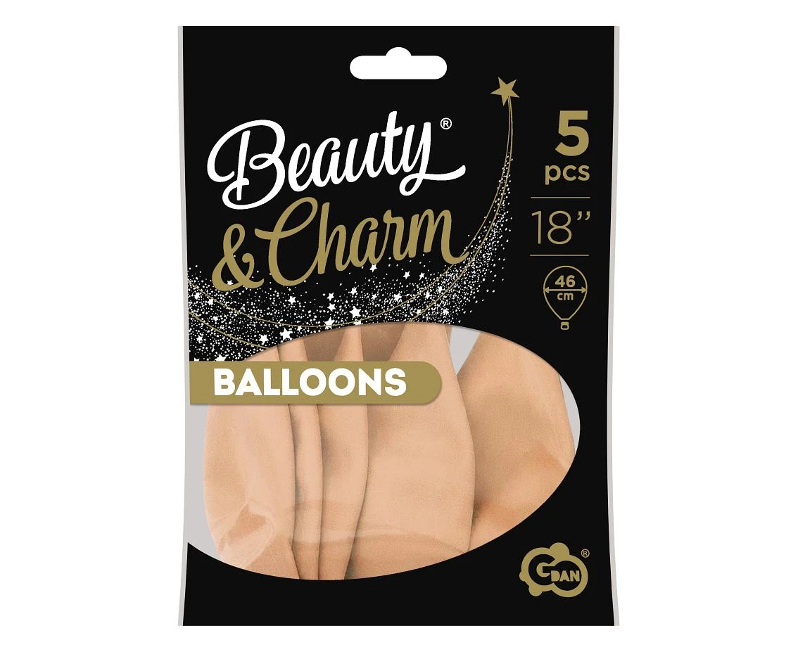 Balony B&C 18", pastel cieliste, 5szt.