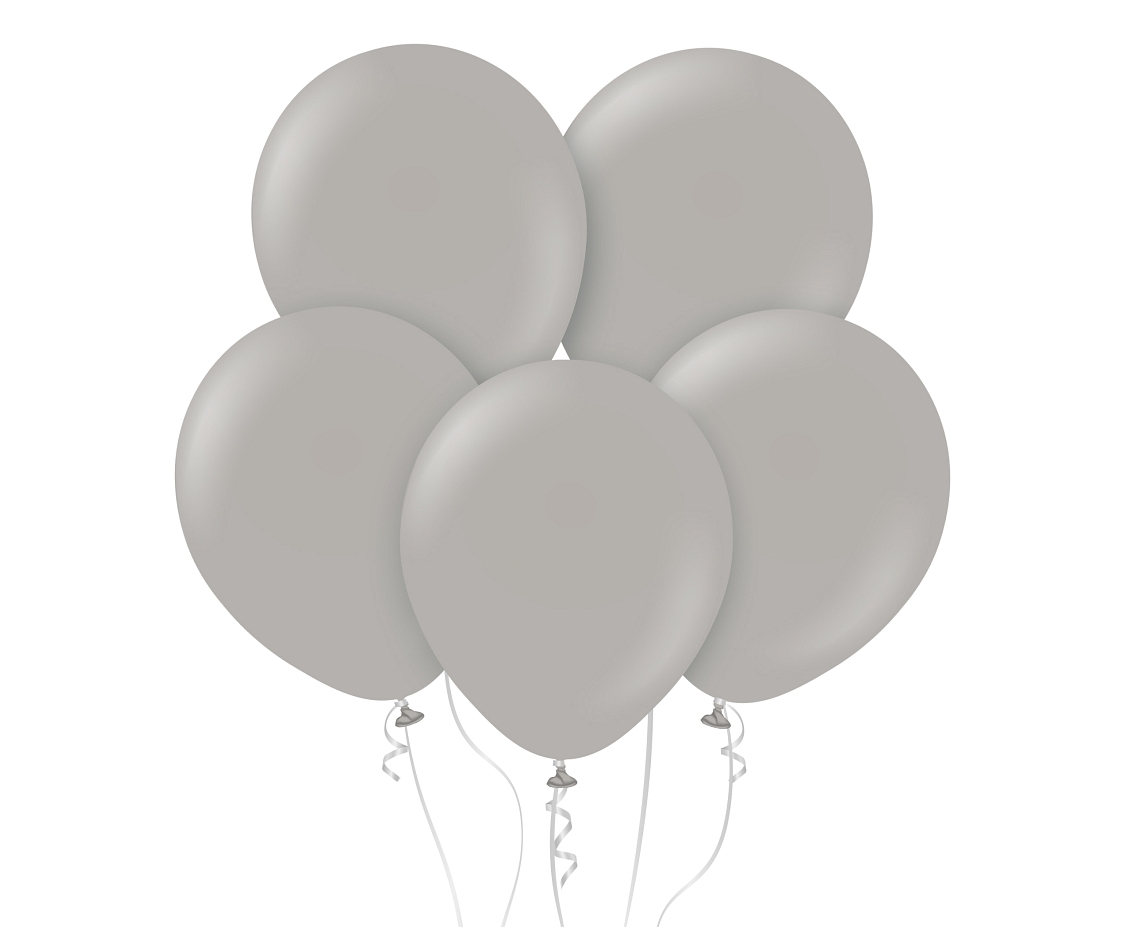 Balony B&C 18", pastel szare, 5szt.