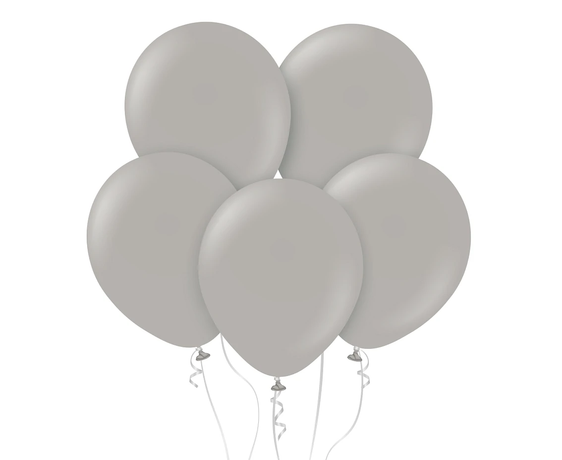 Balony B&C 18", pastel szare, 5szt.