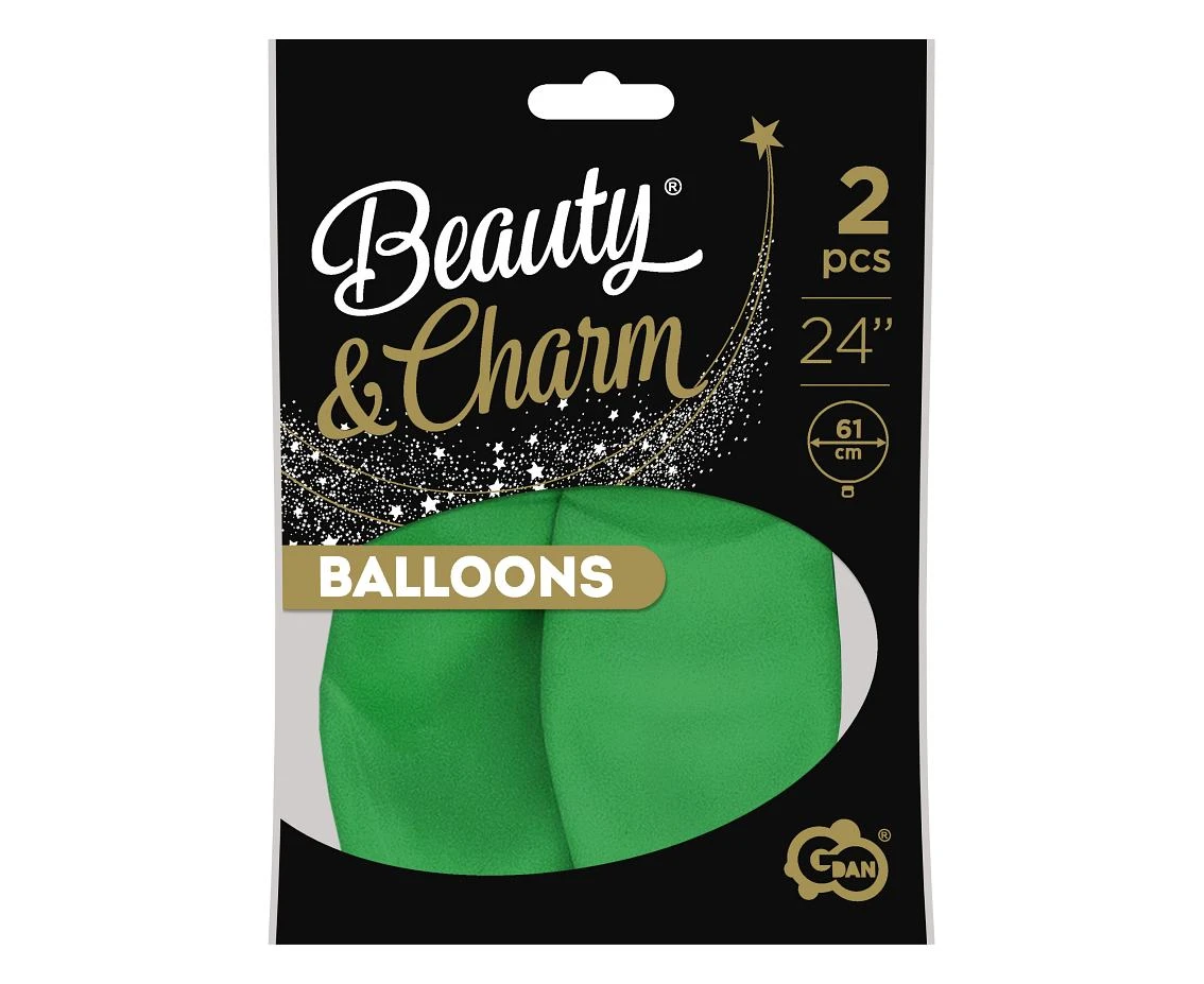 Balony B&C 24", pastel zielone, 2szt.