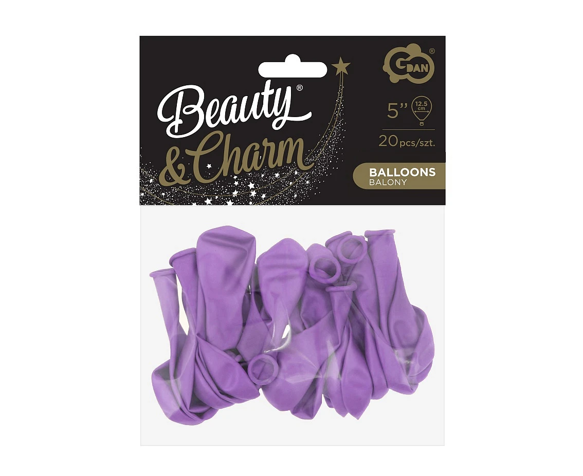 Balony B&C 5", macaron lawendowe, 20szt.