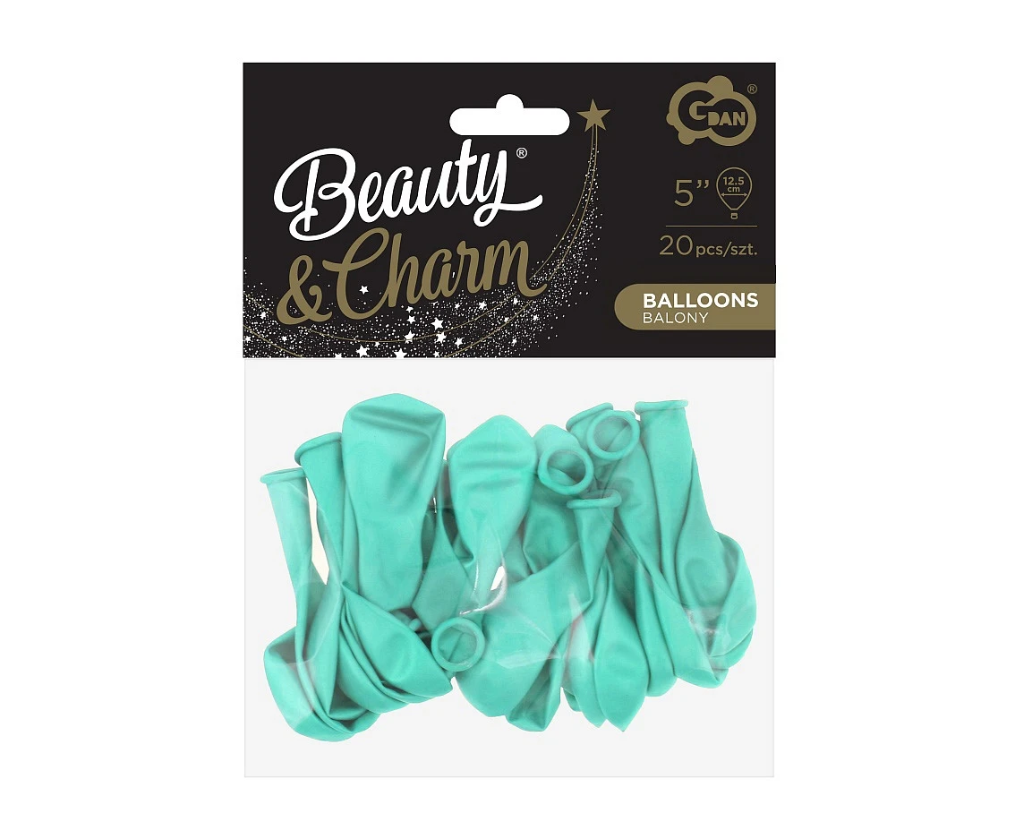 Balony B&C 5", macaron zielone, 20szt.