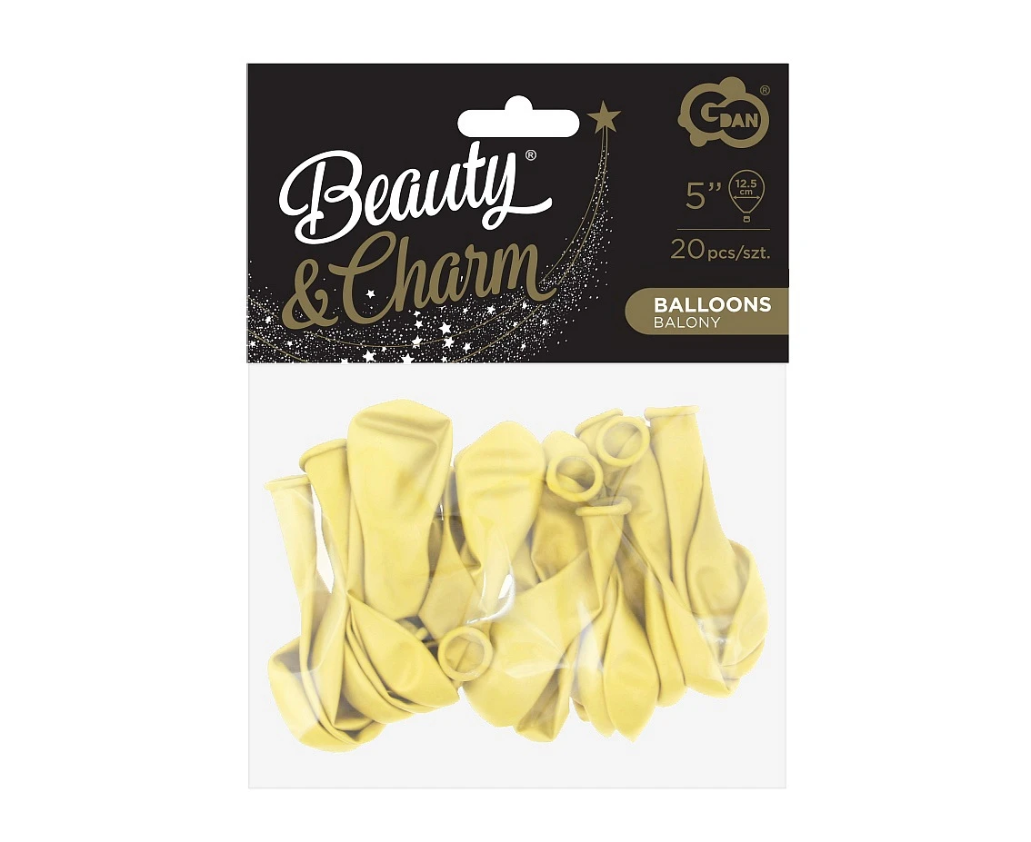Balony B&C 5", macaron waniliowe, 20szt.