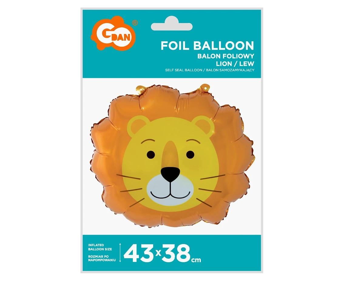 Balon foliowy Lew, 43x38 cm (głowa) AA