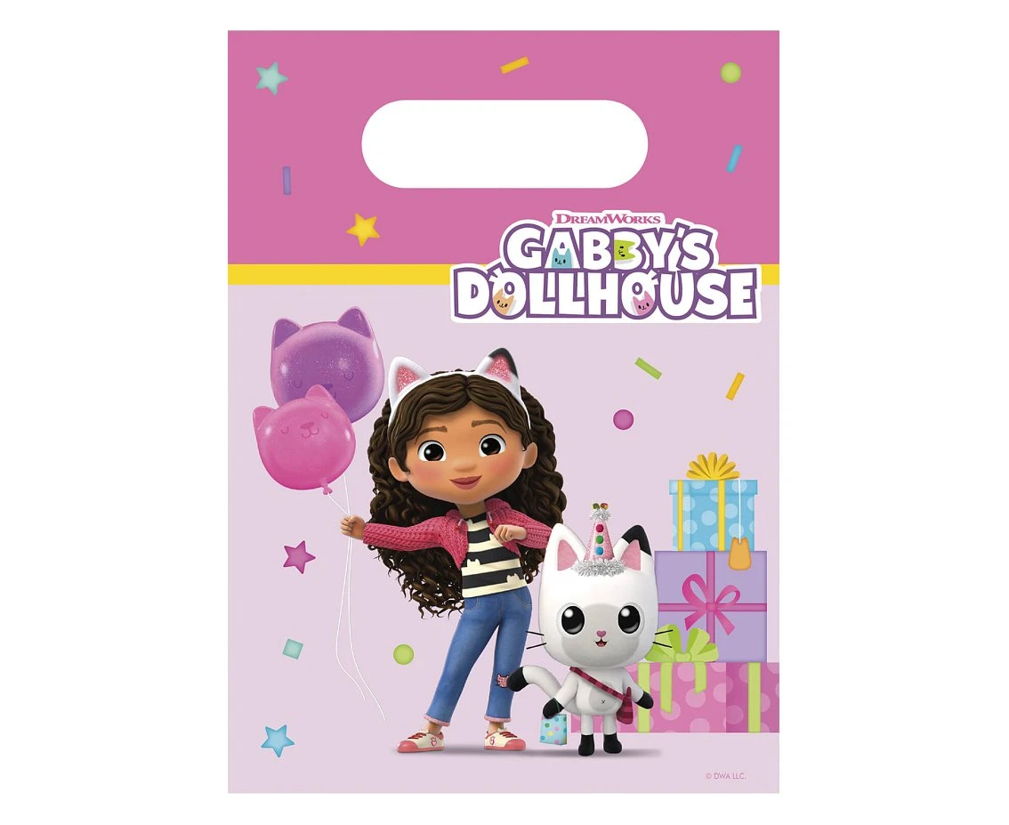 Torebki papierowe Gabby's Dollhouse, 4 szt.
