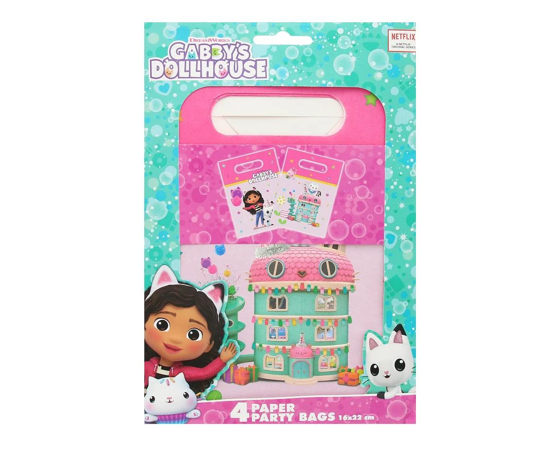 Torebki papierowe Gabby's Dollhouse, 4 szt.