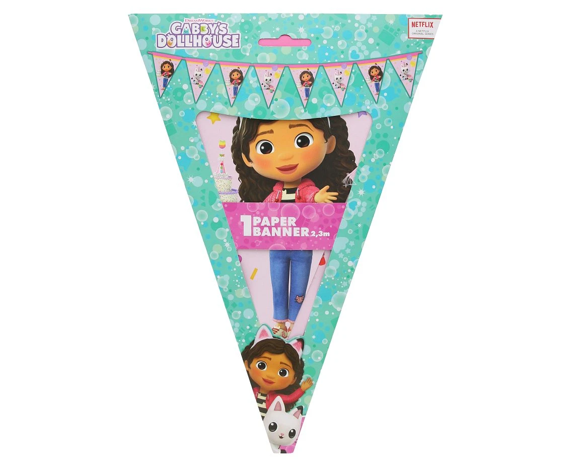 Banner Gabby's Dollhouse, flagi (papier FSC)