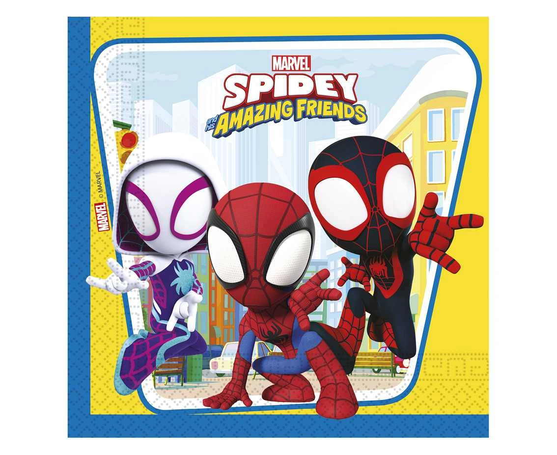 Serwetki papierowe Spidey & His Amazing Friends, 33x33 cm, 20 szt.