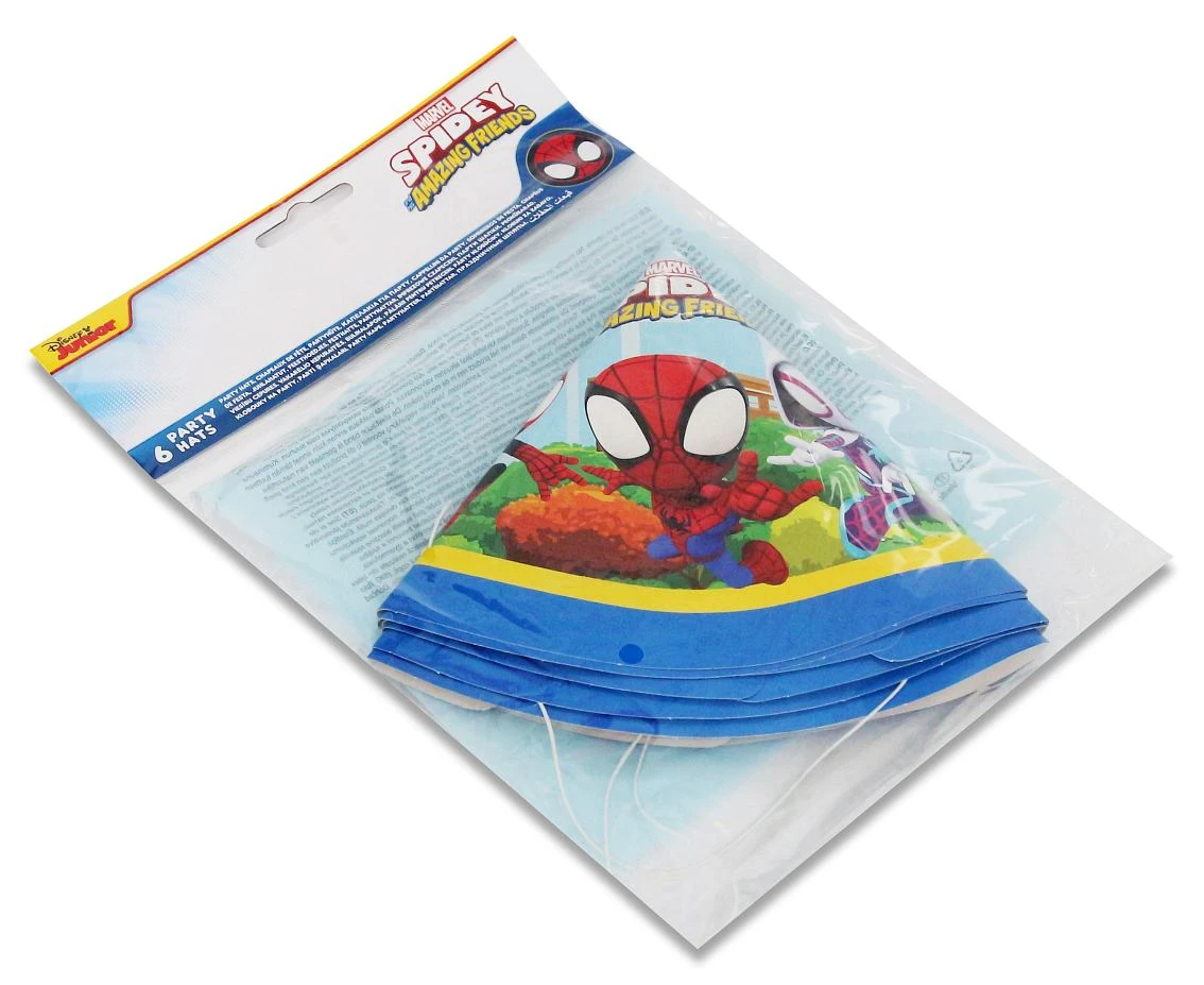 Czapeczki papierowe Spidey & His Amazing Friends, 6 szt.