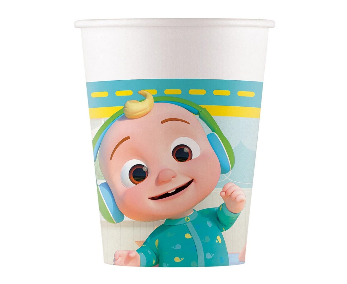 Kubeczki papierowe (WM) Cocomelon, 200ml, 8 szt. (SUP label) KK