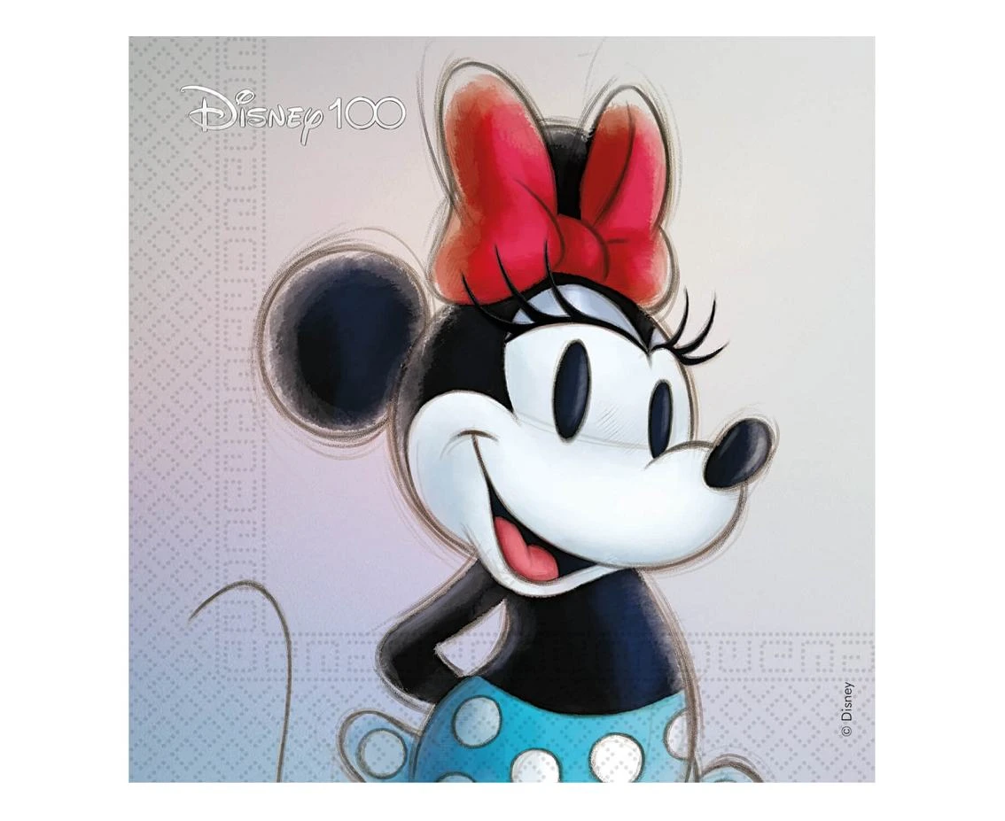 Serwetki papierowe Disney 100 - Minnie, 33x33 cm, 20 szt. KK