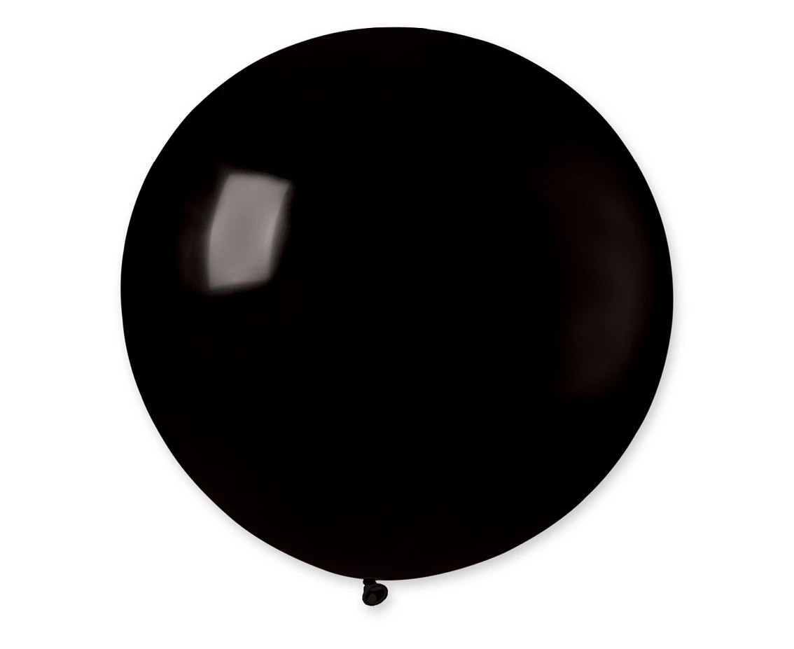 Balony Gemar, pastel kula 0.80m czarna, 1szt.