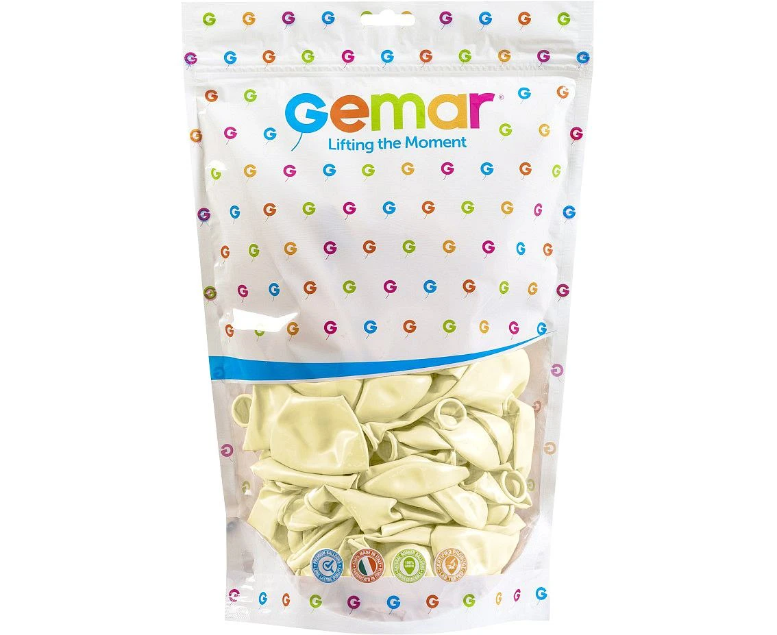 Balony Gemar 13", pastel ivory, 50szt.