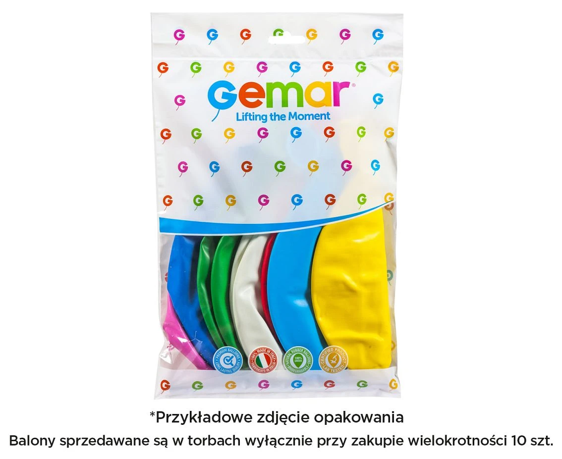Balony Gemar, pastel kula 0.80m czarna, 1szt.