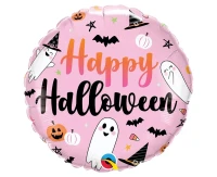 Balon foliowy 18" QL RND "Happy Halloween" (słodkie duchy) KK