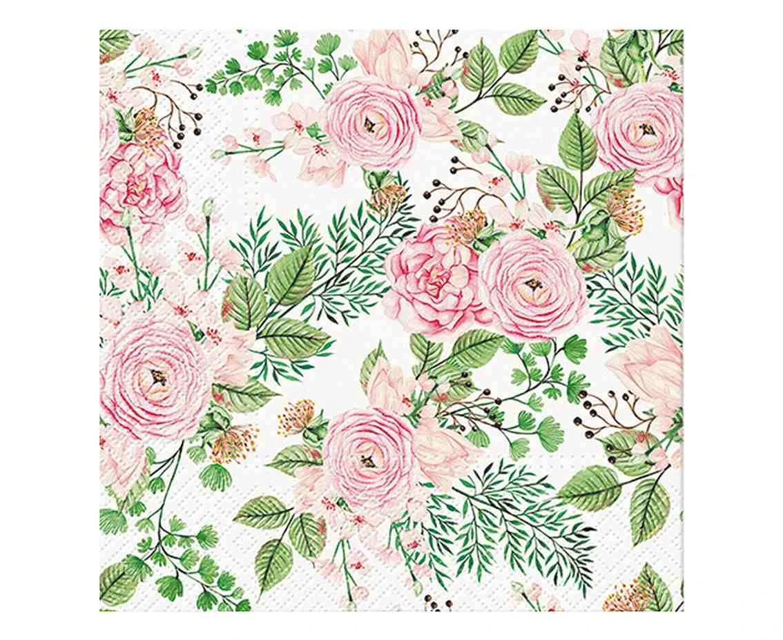 Serwetki wzorzyste Rose Hip Flowers 33x33 cm / 20 szt.