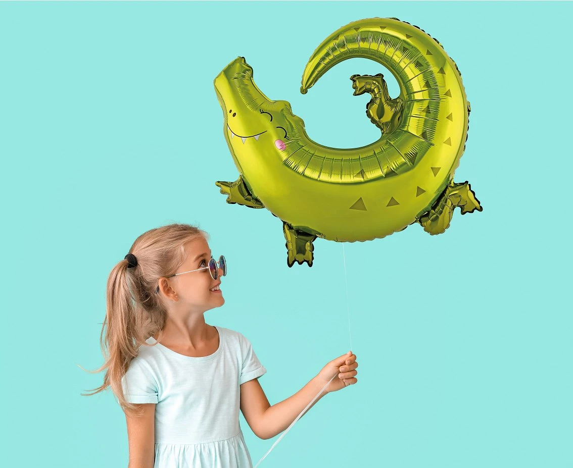 Balon foliowy Krokodyl, 80x71 cm KK