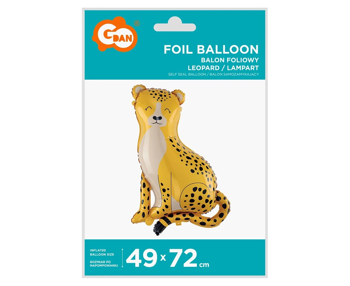 Balon foliowy Lampart, 49x72 cm KK