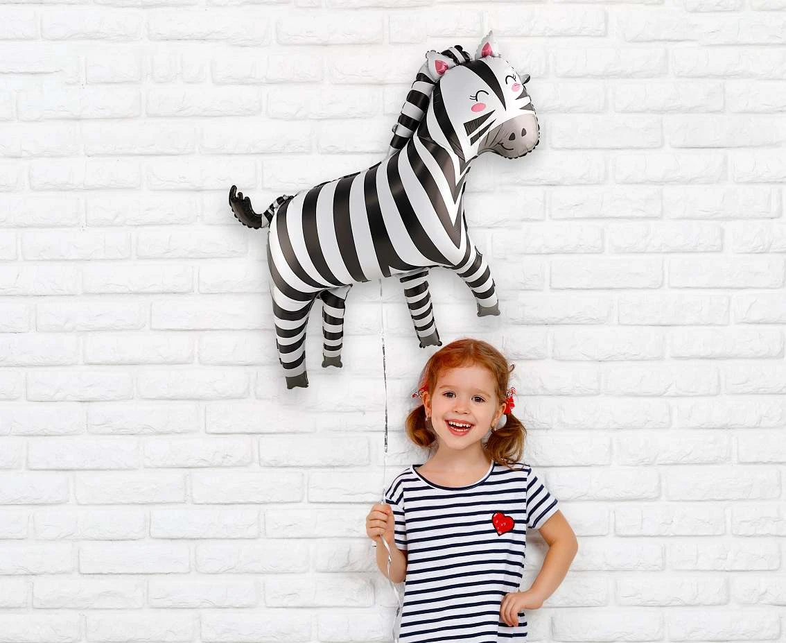 Balon foliowy Zebra, 80x78 cm KK