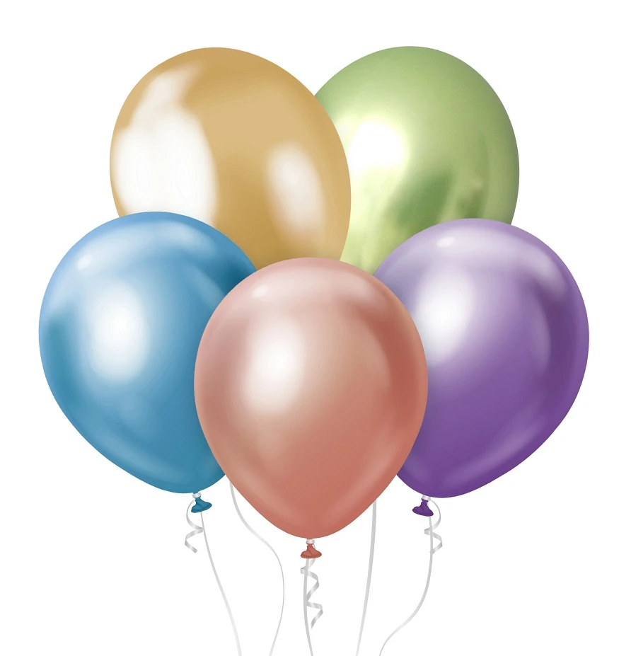 Balony B&C 10", platyna mix, 5szt.