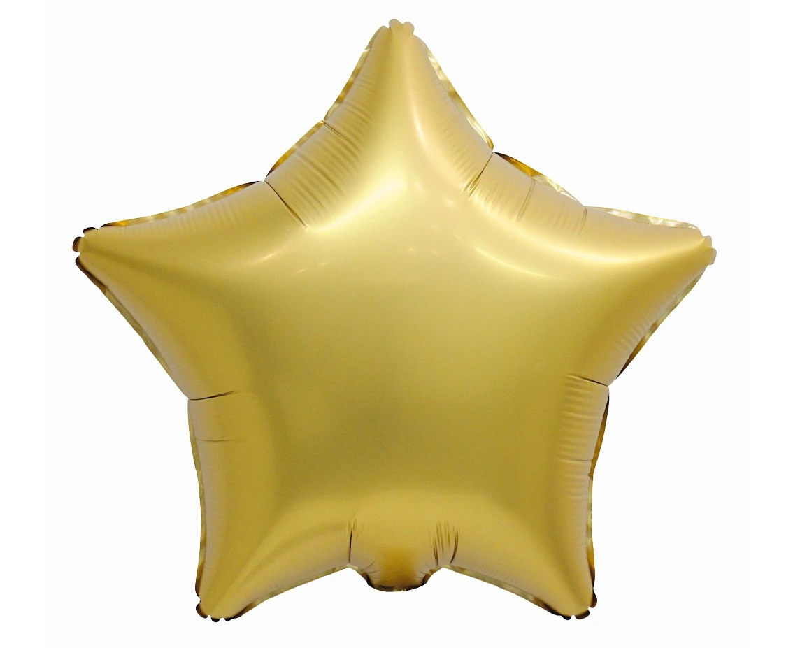 Balon foliowy B&C Gwiazda, matowa, antyczne złoto, 19 cali