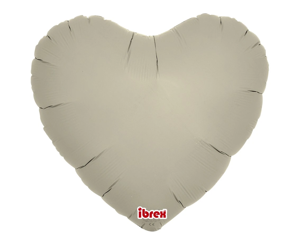 Balon Ibrex Hel, serce 14", Sand Gray, 5 szt.