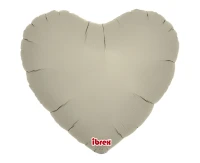 Balon Ibrex Hel, serce 14", Sand Gray, 5 szt.